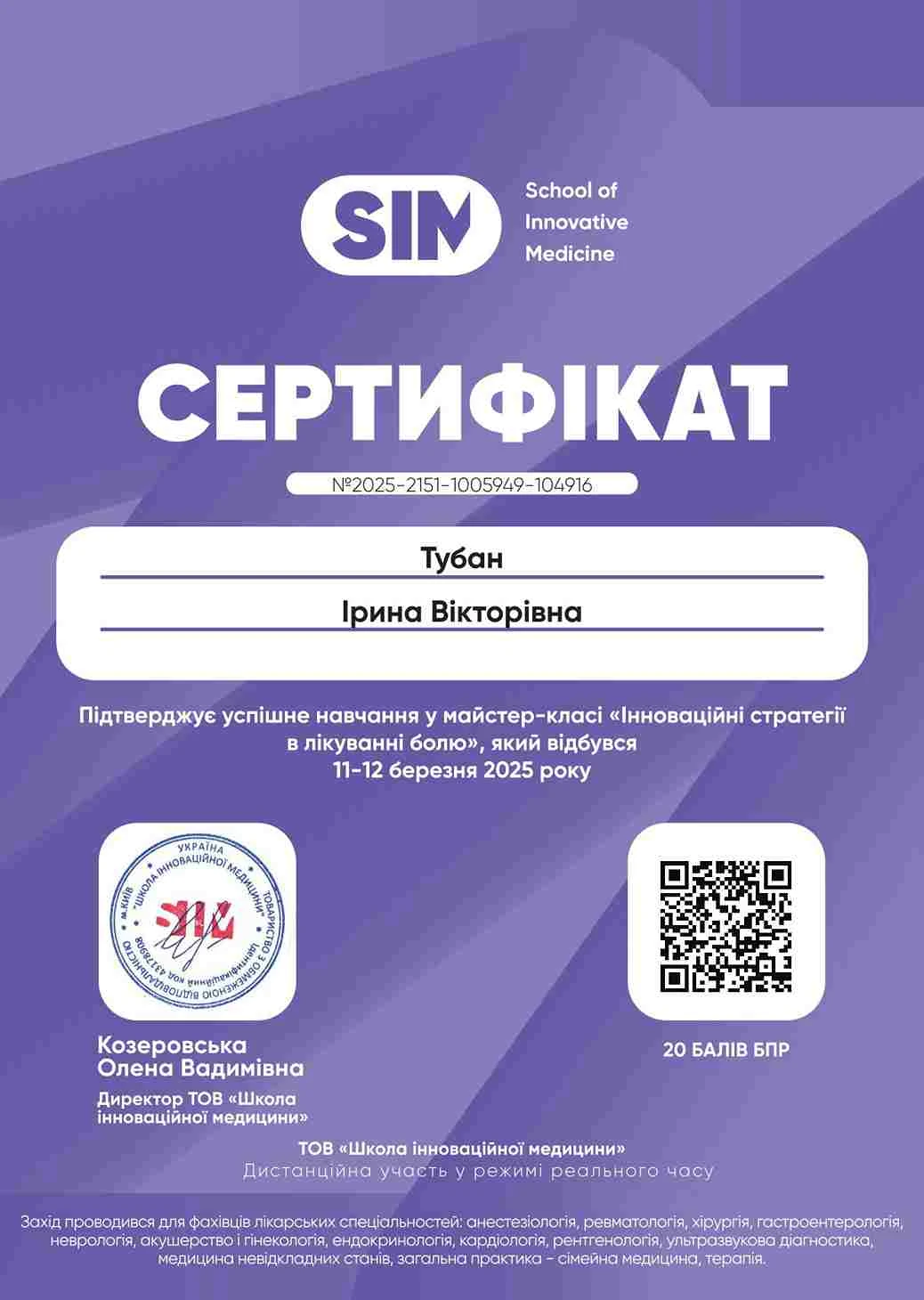 Тубан Ирина Викторовна