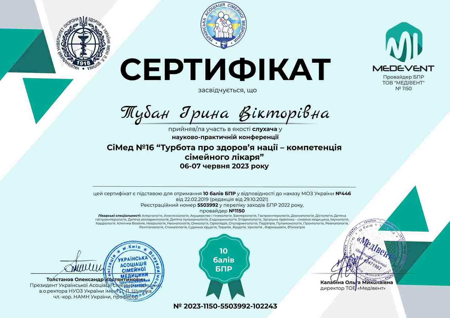 Тубан Ирина Викторовна