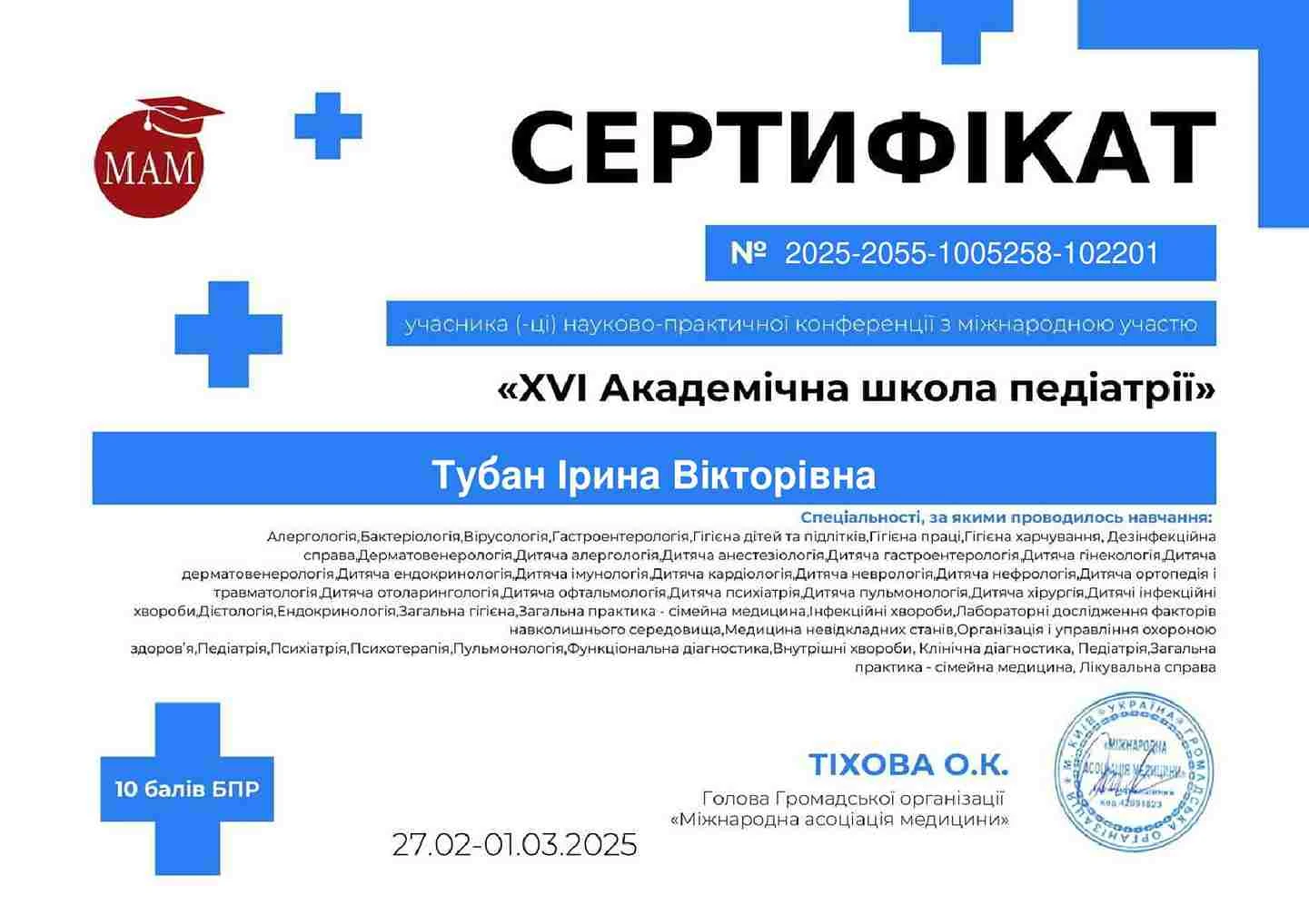 Тубан Ирина Викторовна